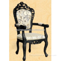 factory direct-sale black plastic chair with fabric seat